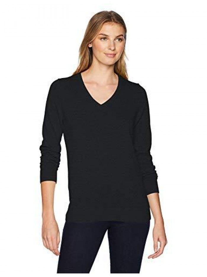 Women's Classic Fit Lightweight Long-Sleeve V-Neck Sweater  