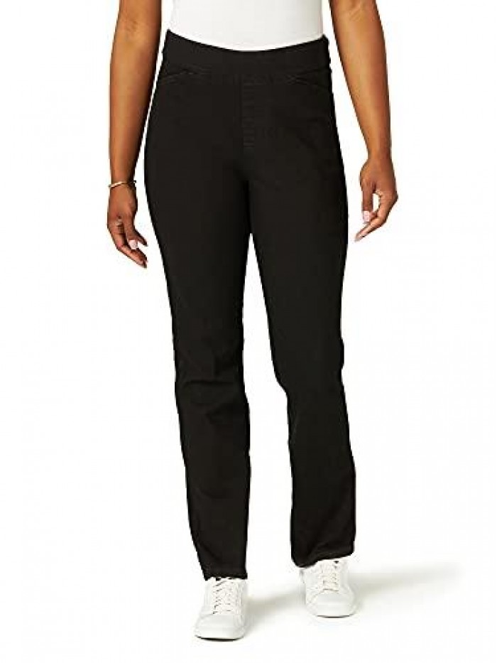 Classic Collection Women's Easy-fit Elastic-Waist Pant 