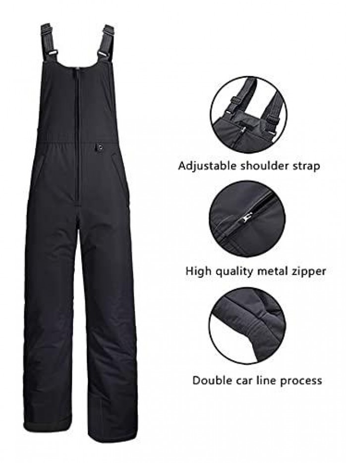 Snow Ski Bib Overalls Windproof Insulated Snowboarding Ripstop Pant 