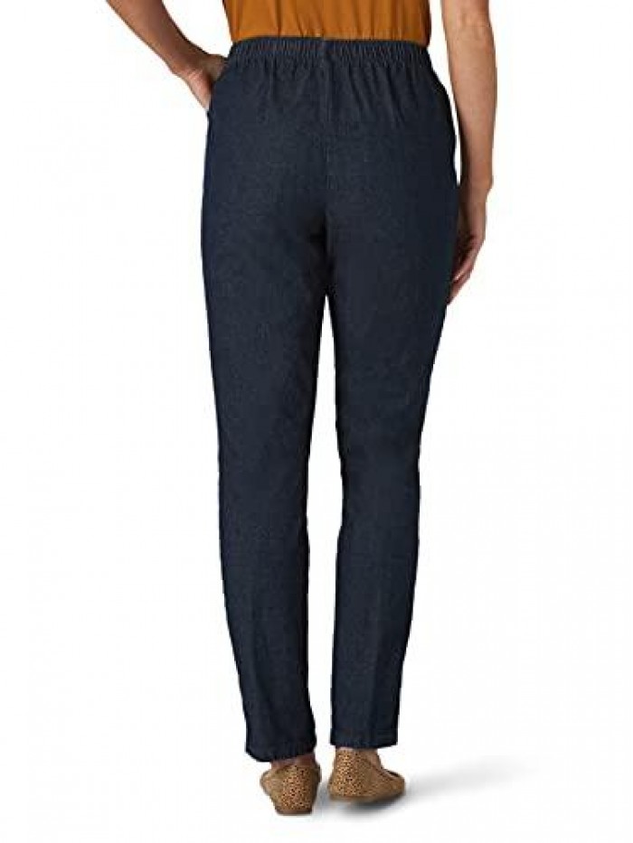 Classic Collection Women's Stretch Elastic Waist Pull-On Pant 