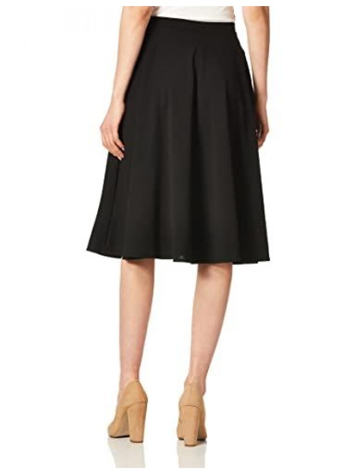 Vixen Women's Ponte Midi Full Skater Skirt 