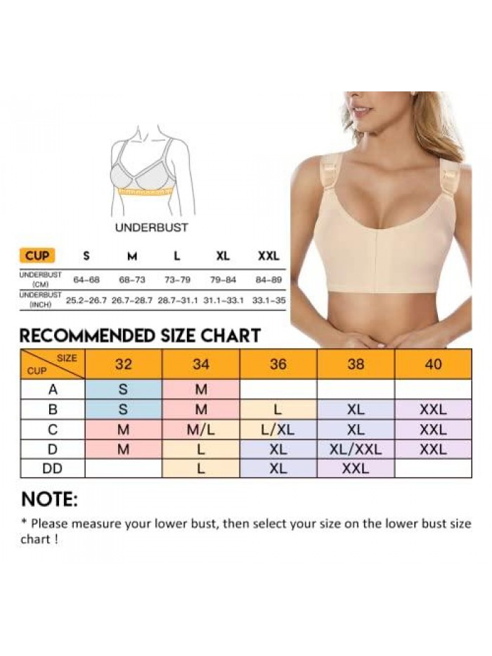 Women Post-Surgery Front Closure Sports Bra 