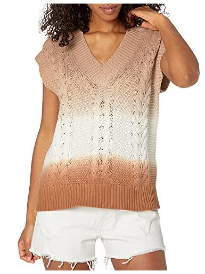 Drop Women's Camille Cable Sweater Vest 