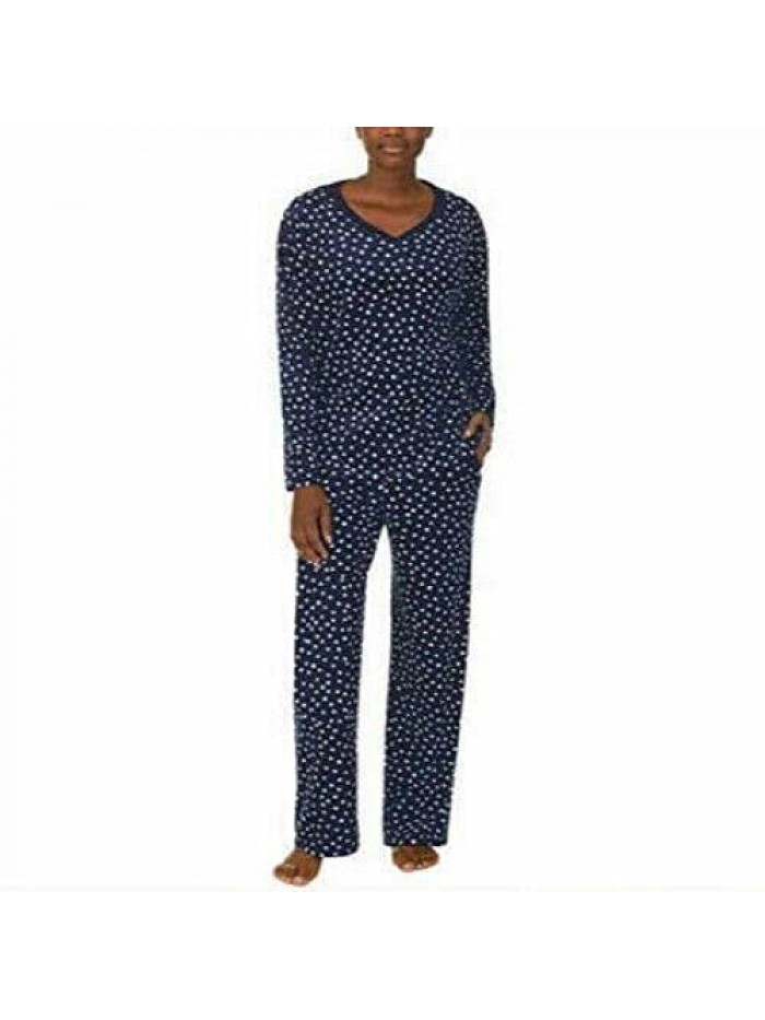 Women's 2 Piece Fleece Pajama Sleepwear Set 