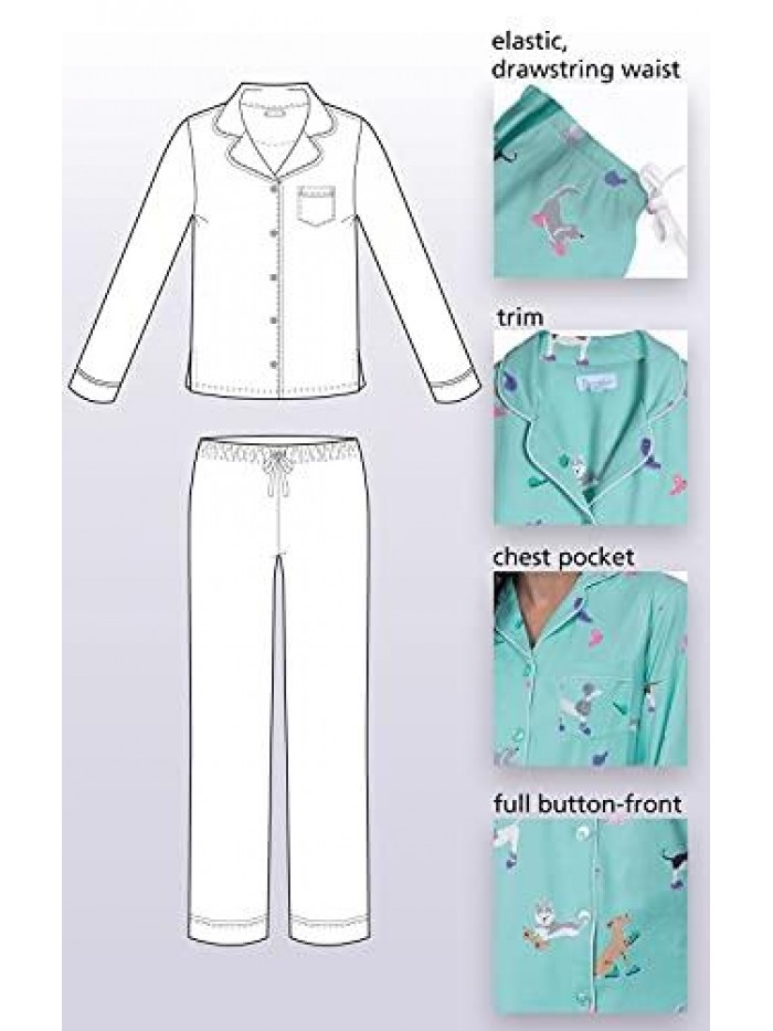 Womens Pajamas - Button Down Pajamas For Women 