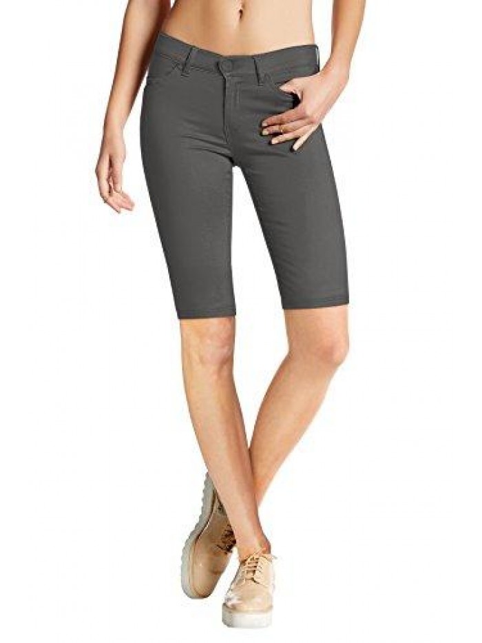 Womens Hyper Ultra Stretch Comfy Skinny Capri, Bermuda, Shorts 