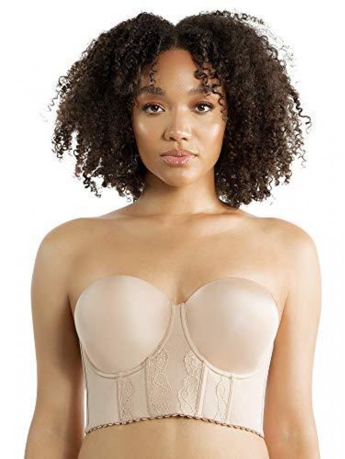 Elissa P50116 Women's Full Bust and Full Figure Strapless Longline Bra 