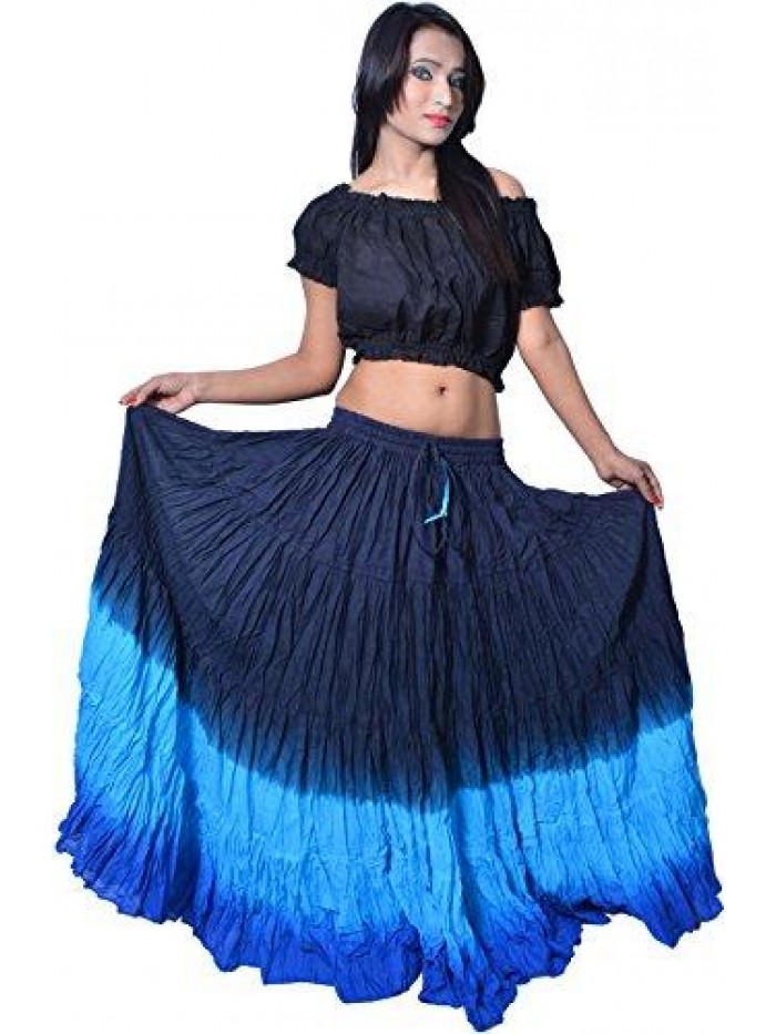 Women's Belly Dance Cotton 12 Yard Skirt 