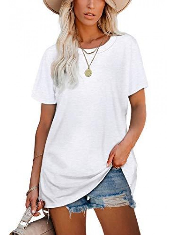 Summer Tops for Women Crewneck Loose Fit Soft 