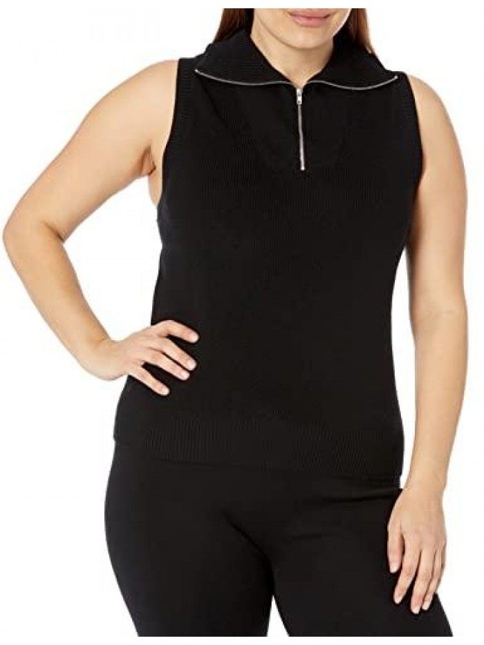 Drop Women's Tenley Sleeveless Half Zip Sweater 