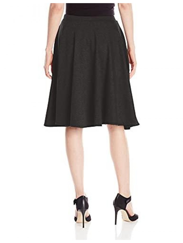 Vixen Women's Knee Length Full Skater Skirt 