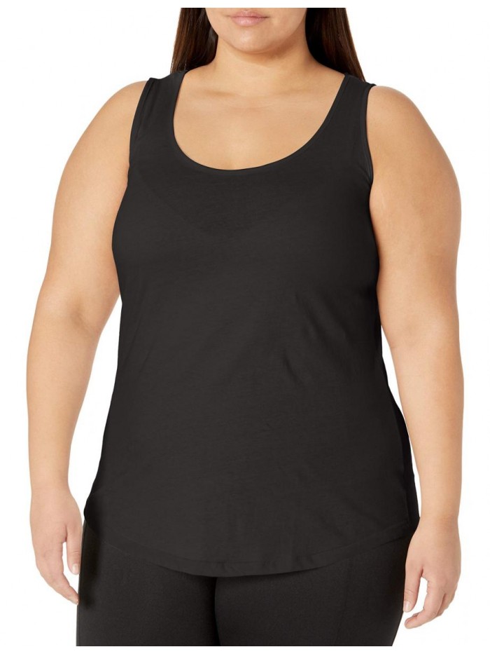 My Size Women's Plus-SizeJersey Shirttail Hem Tank Top 