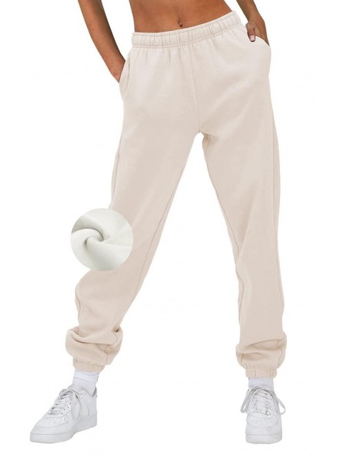 Womens Fleece Sweatpants Warm Baggy Pants Comfy Ov...