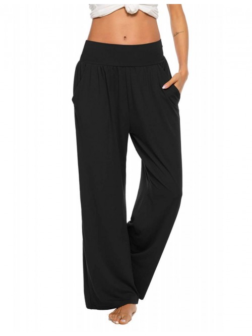 Womens Yoga Sweatpants Comfy Loose Casual Wide Leg...