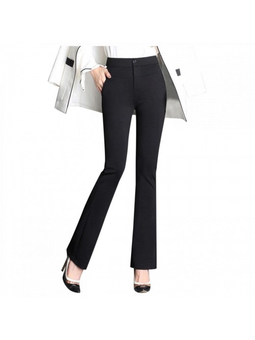 High Waist Bootcut Dress Pants Slim Fit Straight-L...