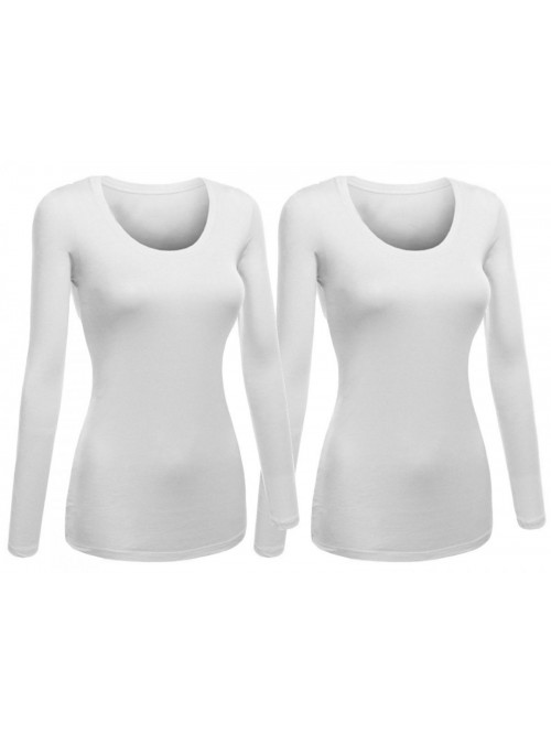 Women's Junior and Plus Size Basic Scoop Neck Tshi...