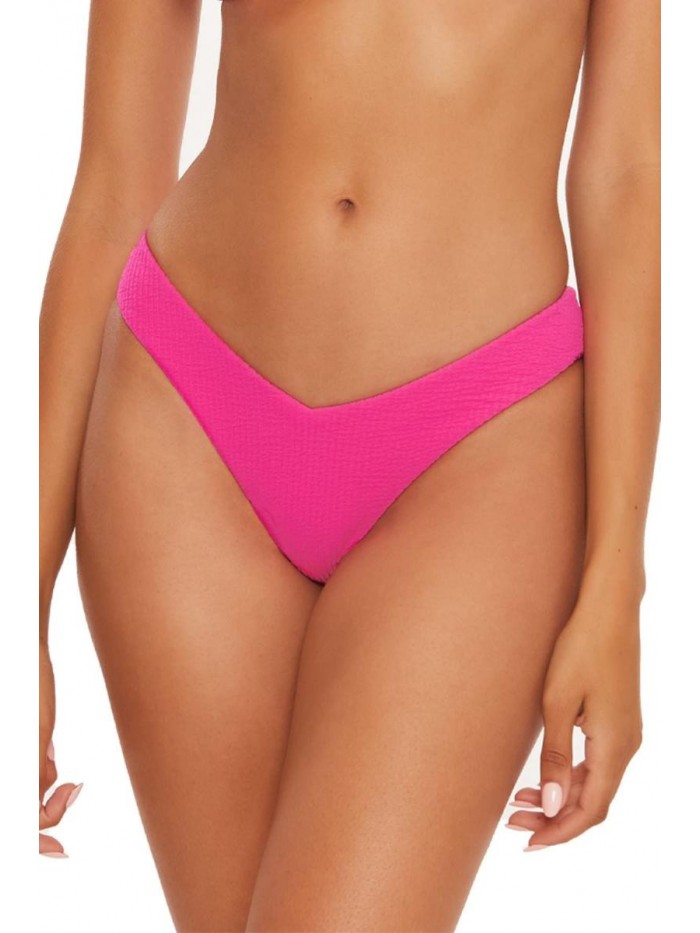 by Rebecca Virtue Women's Pucker Up Tia Ruched Brazilian Bikini Bottom 