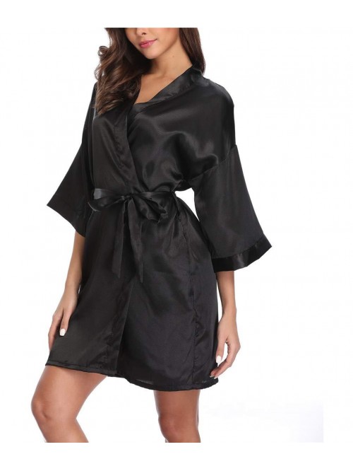 Satin Kimono Robes Bridesmaid Wedding Robes Silky ...