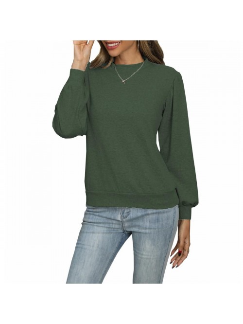 Women Comfy T Shirt Puff Long Sleeve Casual Pullov...