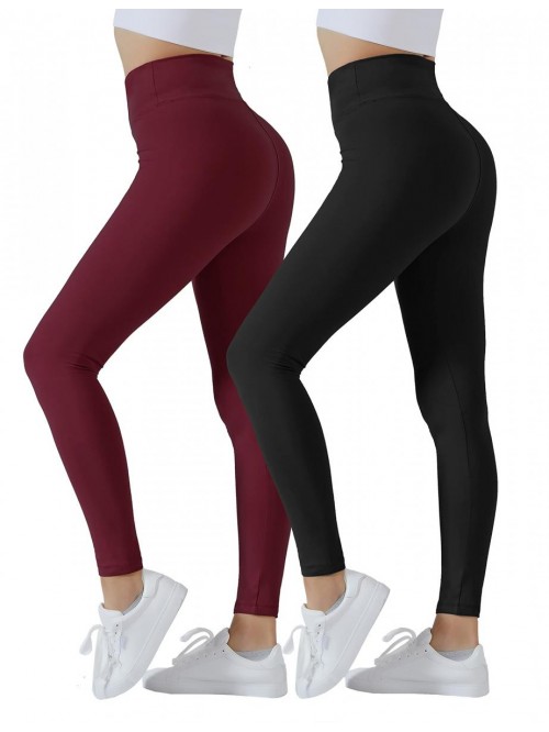 High Waisted Leggings for Women Stretch Tummy Cont...