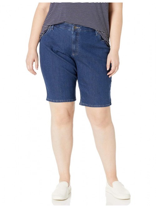 by Lee Indigo Women's Plus-Size Comfort Waist Berm...