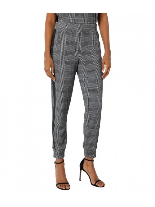 Klein womens Side Stripe Pull-on Plaid Joggers 