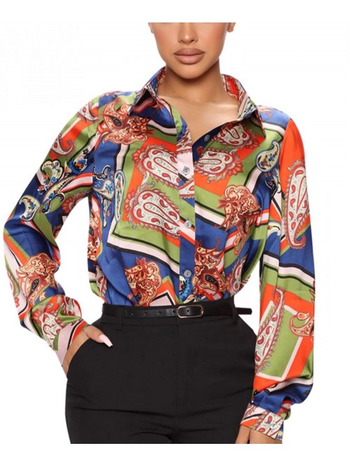 Button-Down Shirts Colorful Shirt Floral Print Dre...