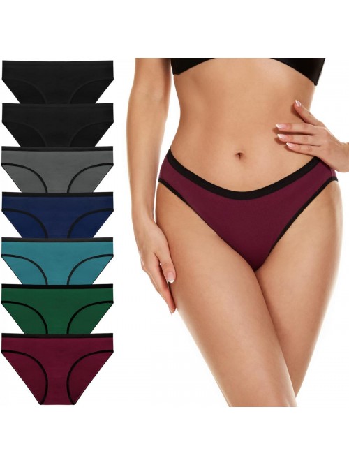 Cotton Underwear for Women 7 Pack Bikini Panties B...