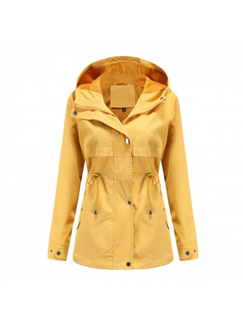 Autumn Clothes Women Casual Waterproof Thin Windbr...