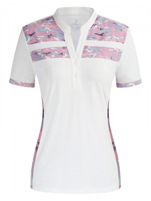 SMITH Women's Golf Polo UPF 50+ Short Sleeve Shirt...