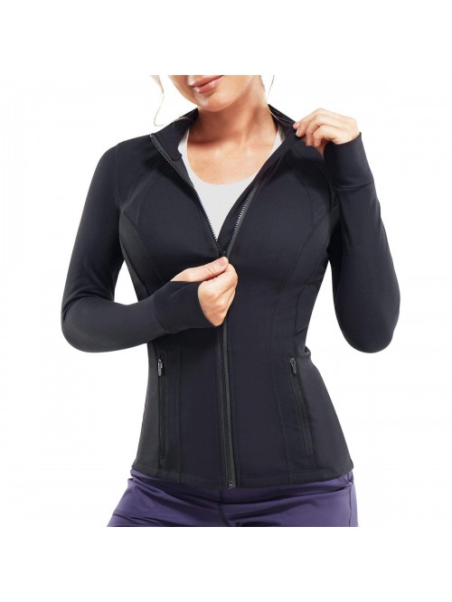 Women's Sports Jacket Full Zip Workout Running Jac...